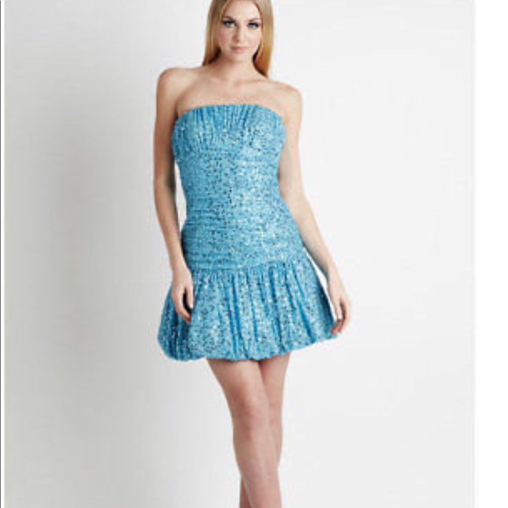 Betsey Johnson Aqua Blue Sequin Dress